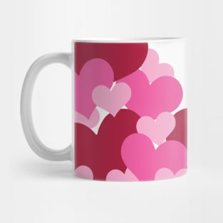 Hearts | Love | Pink | White Mug